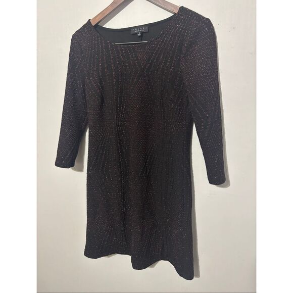 NWOT Trixxi Women’s Size Medium Black Sequin Long Sleeve Mini Party dress - Picture 2 of 6